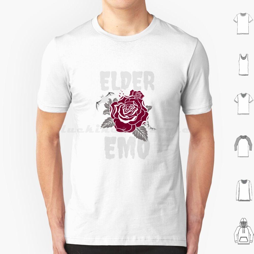 Elder Emo T Shirt 6xl Cotton Cool Tee Elder Emo Emo Goth Elder Skull Pop Punk Emo Band Still Emo Funny Elder Emo Punk Black
