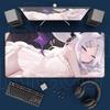 Game Blue Archive Kawaii Sorasaki Hina Mousepad Non-slip Computer Keyboard Mat Large PC Rubber Accessories Office Cabinet Carpet
