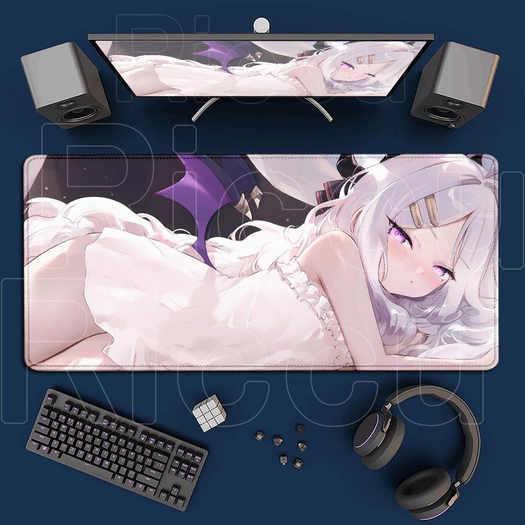 Game Blue Archive Kawaii Sorasaki Hina Mousepad Non-slip Computer Keyboard Mat Large PC Rubber Accessories Office Cabinet Carpet