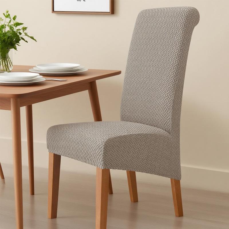 Xl Jacquard Chair Covers For Dining Room Elastic Stretch Chair Slipcover