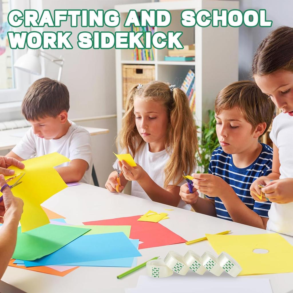 12 Rolls Clear Tape, Transparent Tape Refills, Gift Wrap Tape 3/4 Inch x 1000 Inch, Clear Tape Refill Rolls for Gift Wrapping, Home, School Office