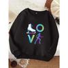 European Sizes Kids' Round Neck Sweatshirt, Casual Fashion Print Long Sleeve Top, Individual Trendy Style for