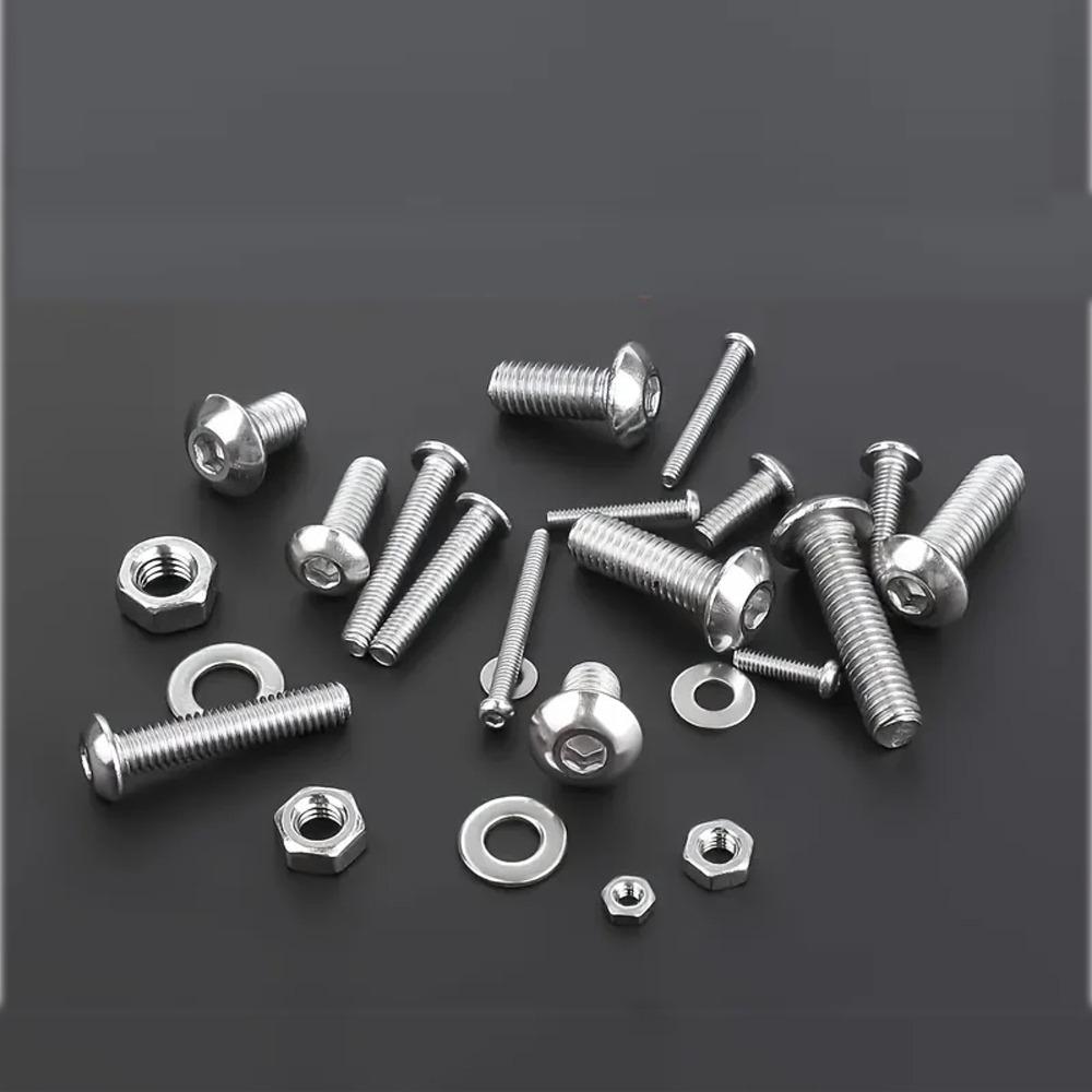 240 Pcs Stainless Steel Screws Nuts Washers Assortment Kit Rustproof Set for DIY Home Repair Industrial Use