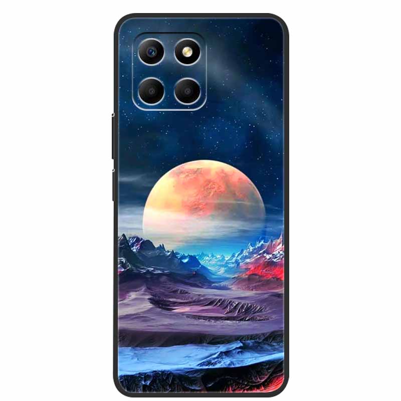Für Honor 70 Lite Hülle Weiches TPU Silikon Bemalte Katze Schwarze Rückabdeckungen Für Huawei Honor70 Lite RBN-NX1 Hüllen Honor 70Lite 5G Tasche