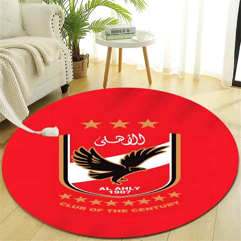Personalized Al Ahly FC Round Chair Office Rug - Perfect for Mat, Office Chair & More - Ideal Gift for Birthdays and Holidays