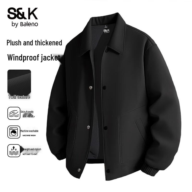 

Baleno Men s S&K Fleece Lined Casual Jacket 3XL