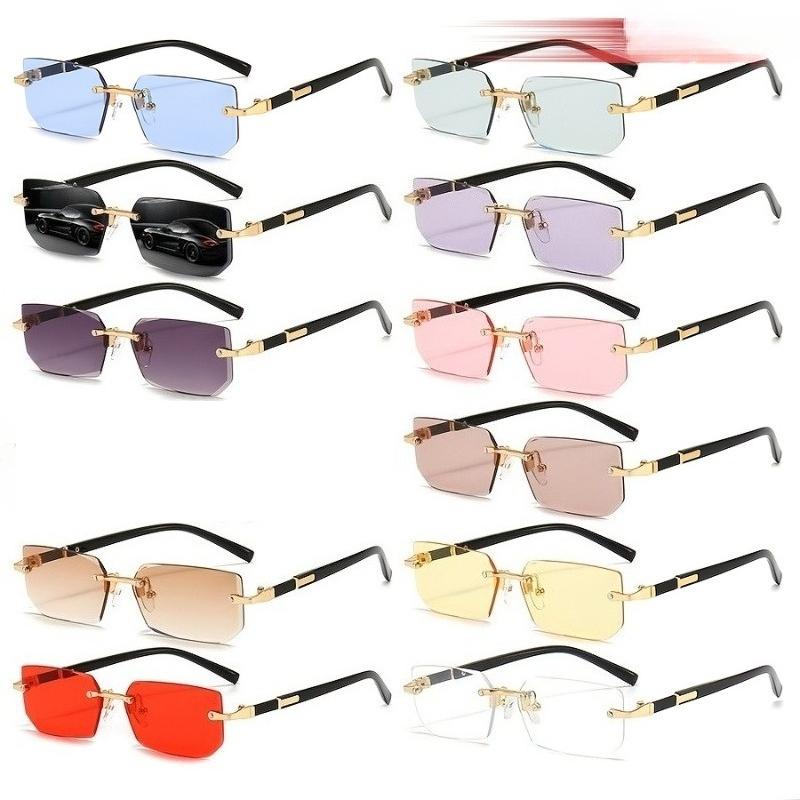 

Y2K Inspired Rimless Fashion Glasses Decorative Eyewear for Men and Women Perfect for Casual Streetwear Parties and Holiday