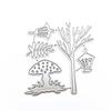 2pc Miexd  Little Bird and Bird Cage On The Tree Scrapbook