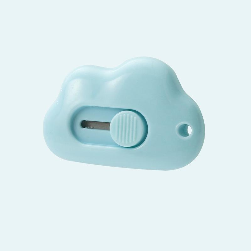Kawaii Clouds Portable Utility Knife Unpack Express Unboxing Artifact Student School Learning Office Supplies