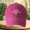 Customizable HeartShaped Name Baseball Cap  Lightweight Vintage Washed Dad Hat Suitable for Unisex And Women Machine Washable O