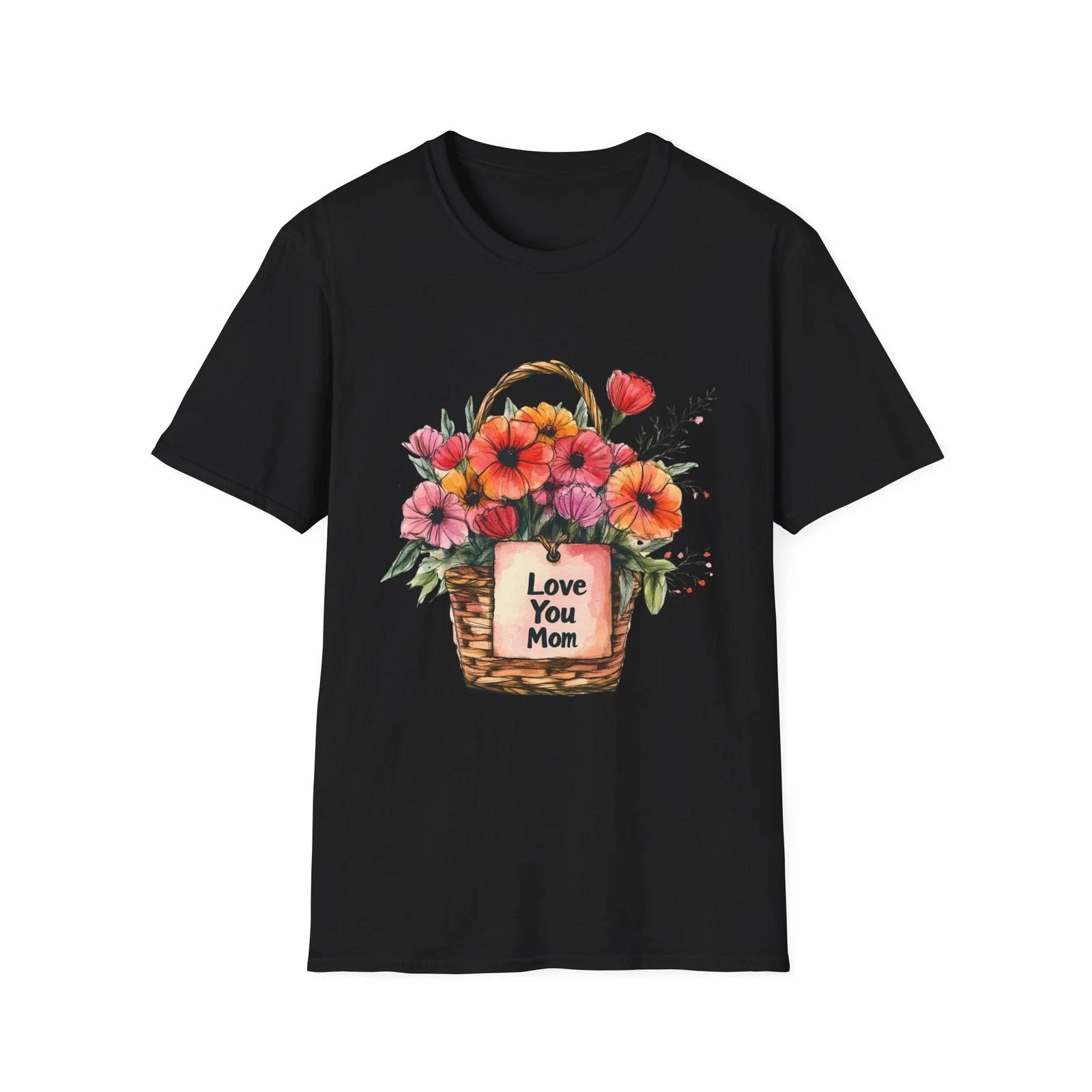 Love You Mom Floral T-Shirt - Mother s Day Gift, Unisex Tee, Cute Casual Wear, 2XL