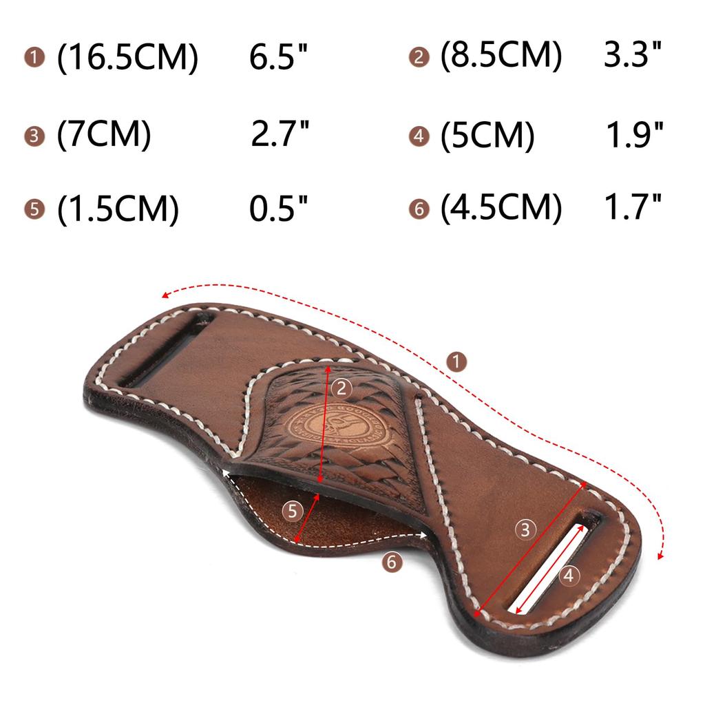 TOURBON Knife Case Leather Petty Knife Sheath Folding Knife Cover Leather Case Knife Case Holster Left Hand Right Hand Belt-worn Electrician's