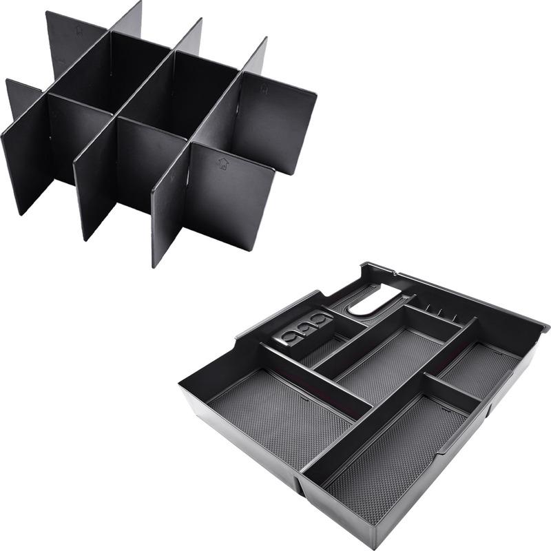 Center Console Organizer Dividers Compatible with Toyota Tundra 2014- Accessories, ert Tray Secondary Storage Box