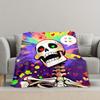 Edgy Skull Heart Blanket Reversible Flannel Throw for Bold Style AllSeason Comfort Rocker Romance Gift
