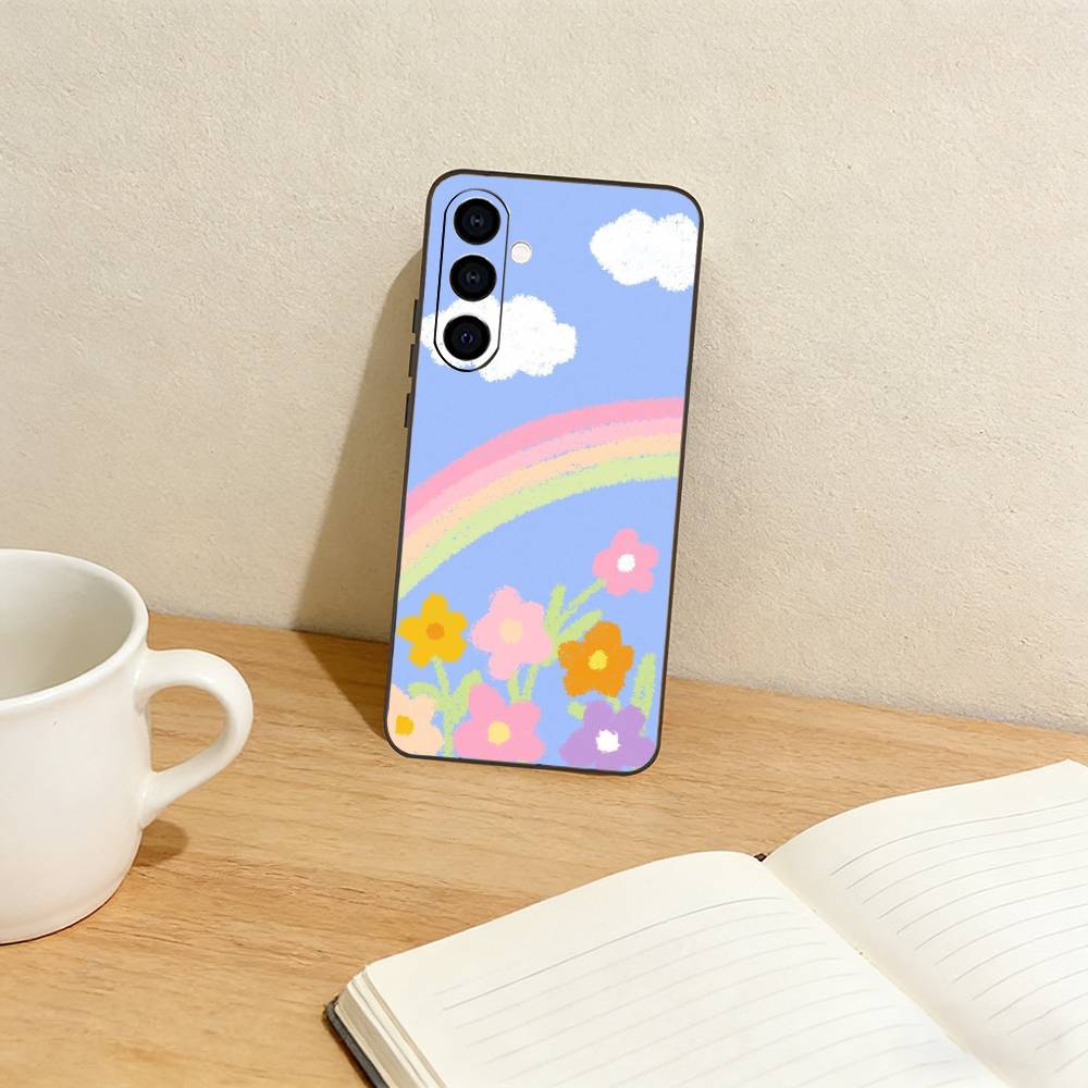 Spring Aesthetics  Phone Case For Samsung Galaxy A73,A72,A71,A70,A53,A52,A51,Others Soft Black Cover
