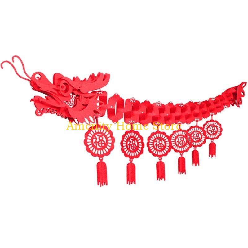 F26C Unique Dragon Year Ceiling Ornament Party Supplies Lunars Year Decoration Gift