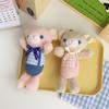 Cute Bow Strap Bear Plush Doll Cartoon Girl Heart Doll Bag Hanging Ornament Grab Machine Doll