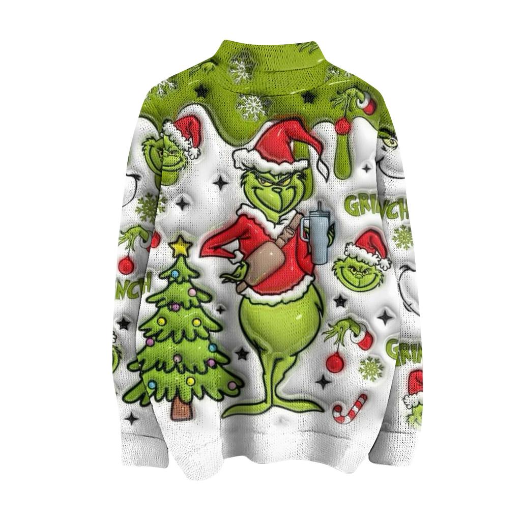 Julegensere for kvinner Strikkegenser Søt skjorte Høst Turtleneck Pullover Topper