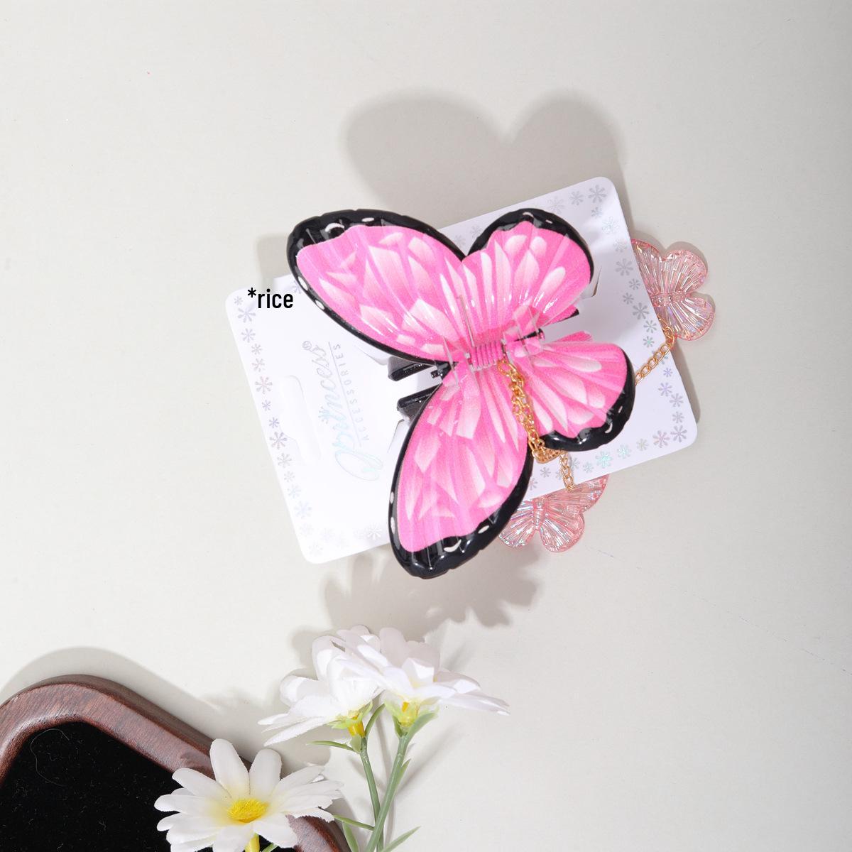 

Fairy Tassel Butterfly Hair Clip - Three-Dimensional Mori Style Claw Clip Hair Accessory