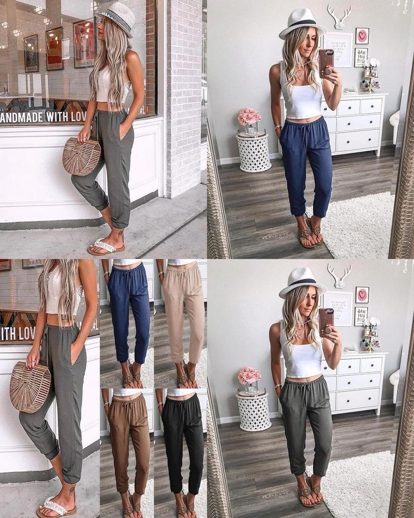 Womens High Waist Loose Cotton Harem Pants With Comfortable And Fashionable Ninth Design