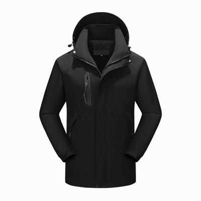 Veste décontractée pour homme - Peut enlever le chapeau - Coupe-vent et imperméable - Grande taille
