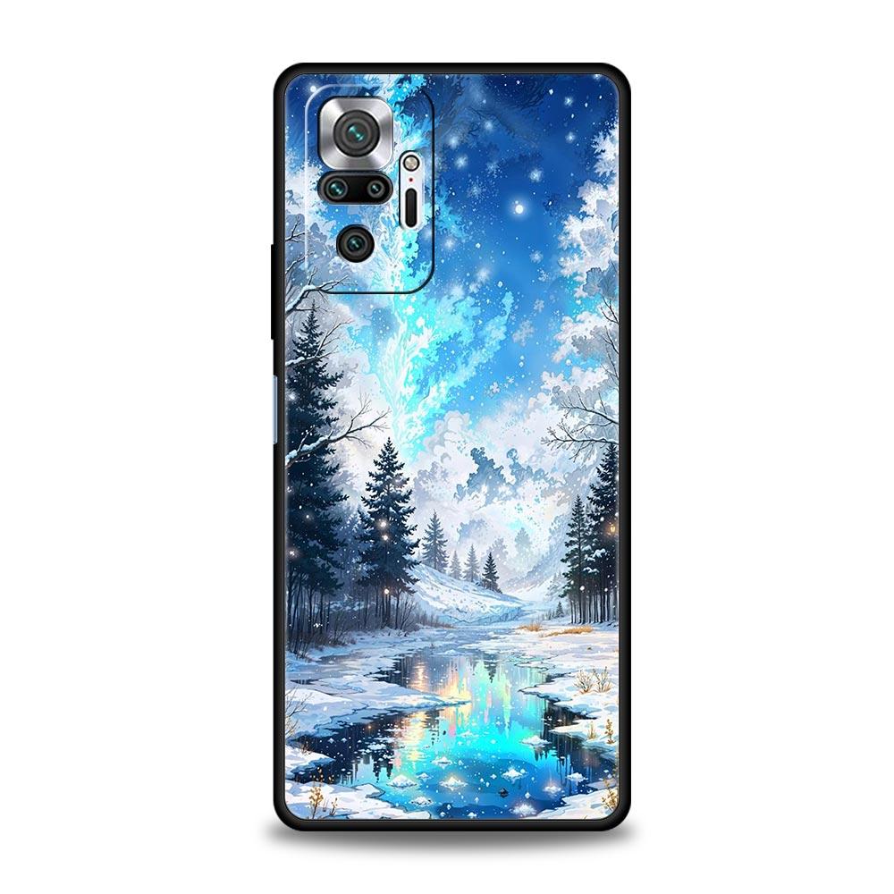 Landscape Winter Light Snow Phone Case For Xiaomi Redmi Note 14 13 12 Pro Plus 5G 9S 9 10 11 4G 14C 13C 12C 10C 9C 9A Soft Cover