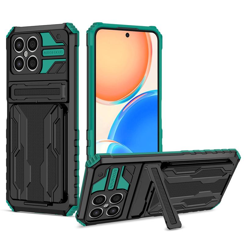Huawei Honor X8/X30I Multifunctional Magnetic Car Phone Case with Diamond Card Holder