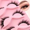 Reusable Easy to Clean fox 3D Artificial Eyelashes with Fluffy cat Eye Appearance Slanting and Slender Long False Eyelashes