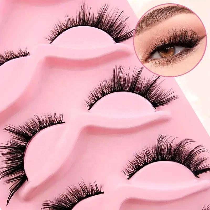 Reusable Easy to Clean fox 3D Artificial Eyelashes with Fluffy cat Eye Appearance Slanting and Slender Long False Eyelashes