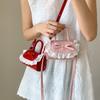 Small Bow Coin Purses PU Leather Shoulder Bag Fashion Crossbody Wallet Clutch