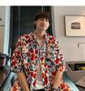 Men's Hawaiian Floral Short-Sleeve Shirt - Trendy, Lightweight, High-End Hong Kong Style Design