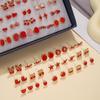 Plastic Resin Geometric Earrings With Resin Drop Embellishments For Trendy Summer Fashion