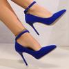 Large Size European and American High-heeled Single Shoes Women's Fashion Versatile Thin Heels Niche Comfortable Nightclub High-heeled Shoes Women's