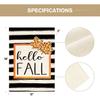 AVOIN colorlife Hello Pumpkin Fall Garden Flag 12 x 18 Inch Watercolor Stripes Double Sided, Autumn Seasonal Rustic Yard Outdoor Decoration