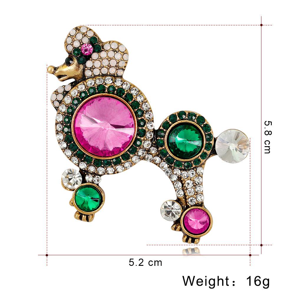 Women Lady Fashion Cartoon Lovely Colorful Dog Puppy Brooch Clothing Accessories