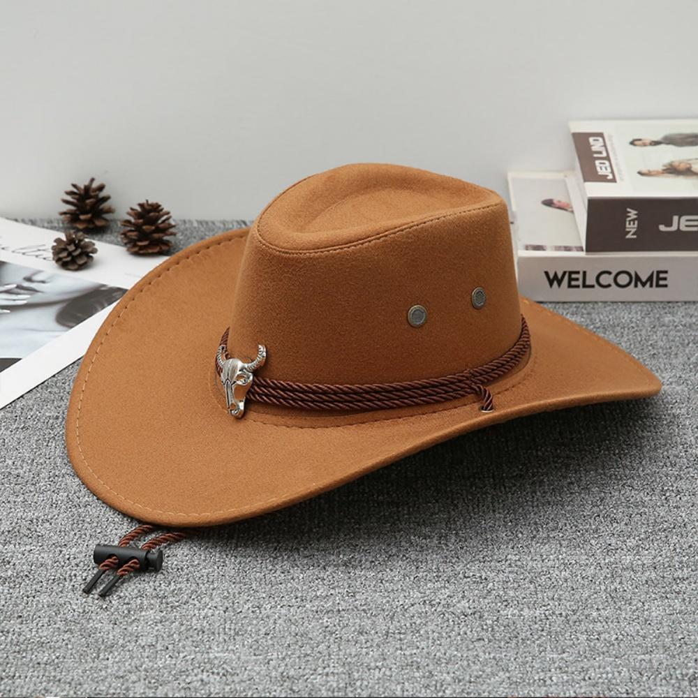 Western Cowboy Hat Retro Wide Brimmed Hat Cowgirl Hat Comfortable For Outdoor Tourism Cowboy Event Horse Riding