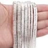 Silver Color Natural Stone Hematite Beads 3/4/6/8mm Flat Round Loose Spacer Beads For Jewelry Making DIY Bracelets Accessories