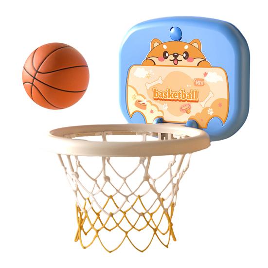 

Indoor Mini Basketball Hoop Toy with LED Scoreboard Adjustable Height Wall Mount Basketball ordinary синій