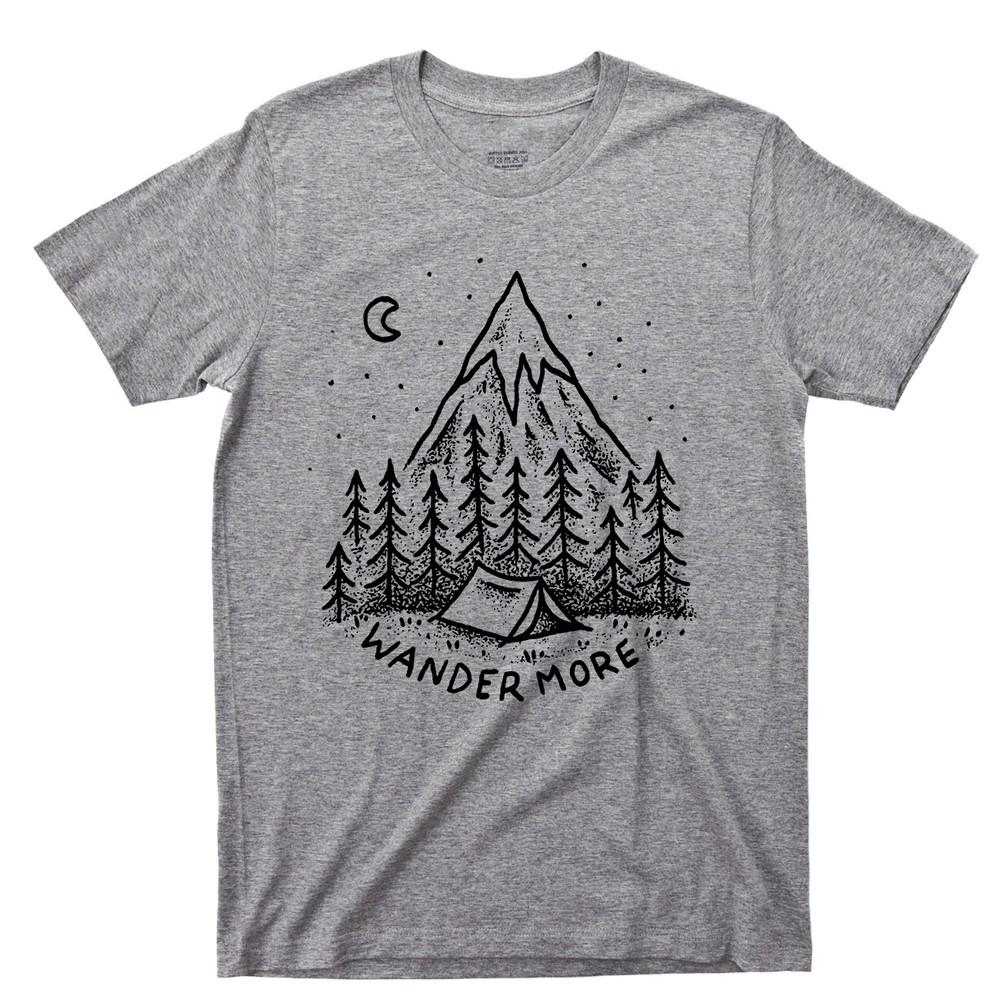 

Wander More T Shirt Camping Outdoors Mountain Hiking River Appalachian Trail Tee XL