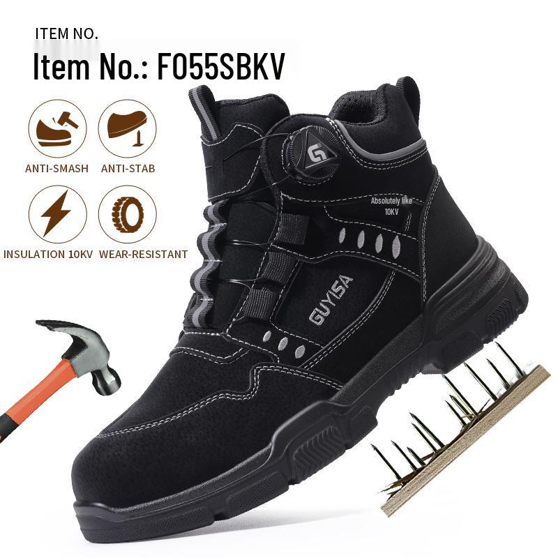 Men's 10KV Insulated Winter Safety Shoes: Anti-Smash, Anti-Puncture, Wear-Resistant, Comfortable for Long Standing