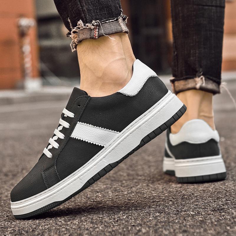 Fashion 2024 New Arrival Men Shoe Breathable Men Skate Shoes Genuine Leather Men's Flats Breathable Outdoor Sneakers Men Casual Footwear