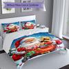 3PC Custom Name Santa Claus Gifts Teddy Bear. Bedding Set Duvet Cover Closure Includes 1 Duvet Cover & 2 Pillowcases for Bedroom