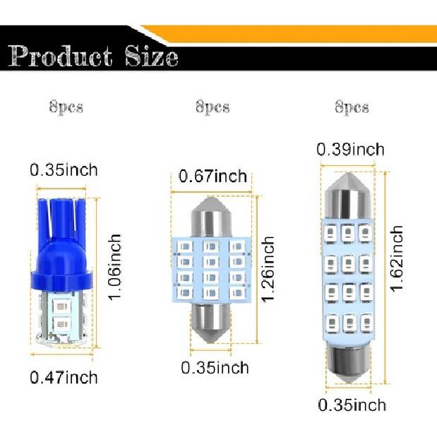 Led Combination Set of 24 Sets, Used for Interior Lights, Indoor Map Dome Lig