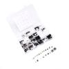 250pcs Tact Push Switch Micro Combination Kit 25 Values Boxed Button Switch for Television Audio