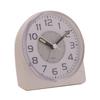 Hometime Silent Sweep Round Face Blinking Light Alarm Clock - White