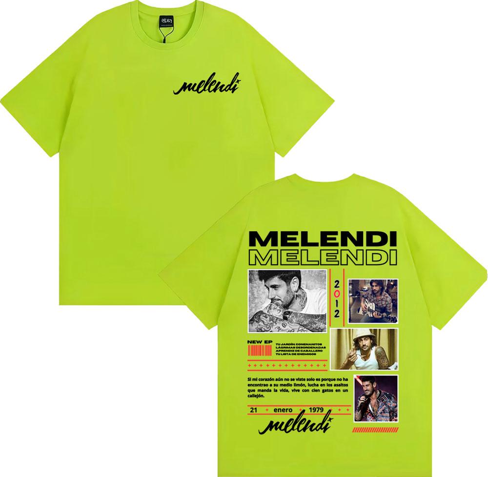

Rapper Melendi Album 2025 Tour Graphic T Shirts Men Women Fashion Hip Hop Harajuku Tshirt Comfort Cotton Oversized T Shirt Tops 3XL