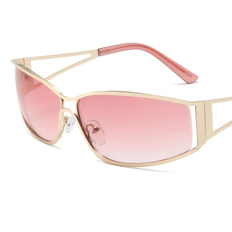 

Y2K Hollow out Sunglasses Women s Street Style Fashion Sunglasses Future Tech Feel Hot Girl Sunglasses UV400 Protection As Picture