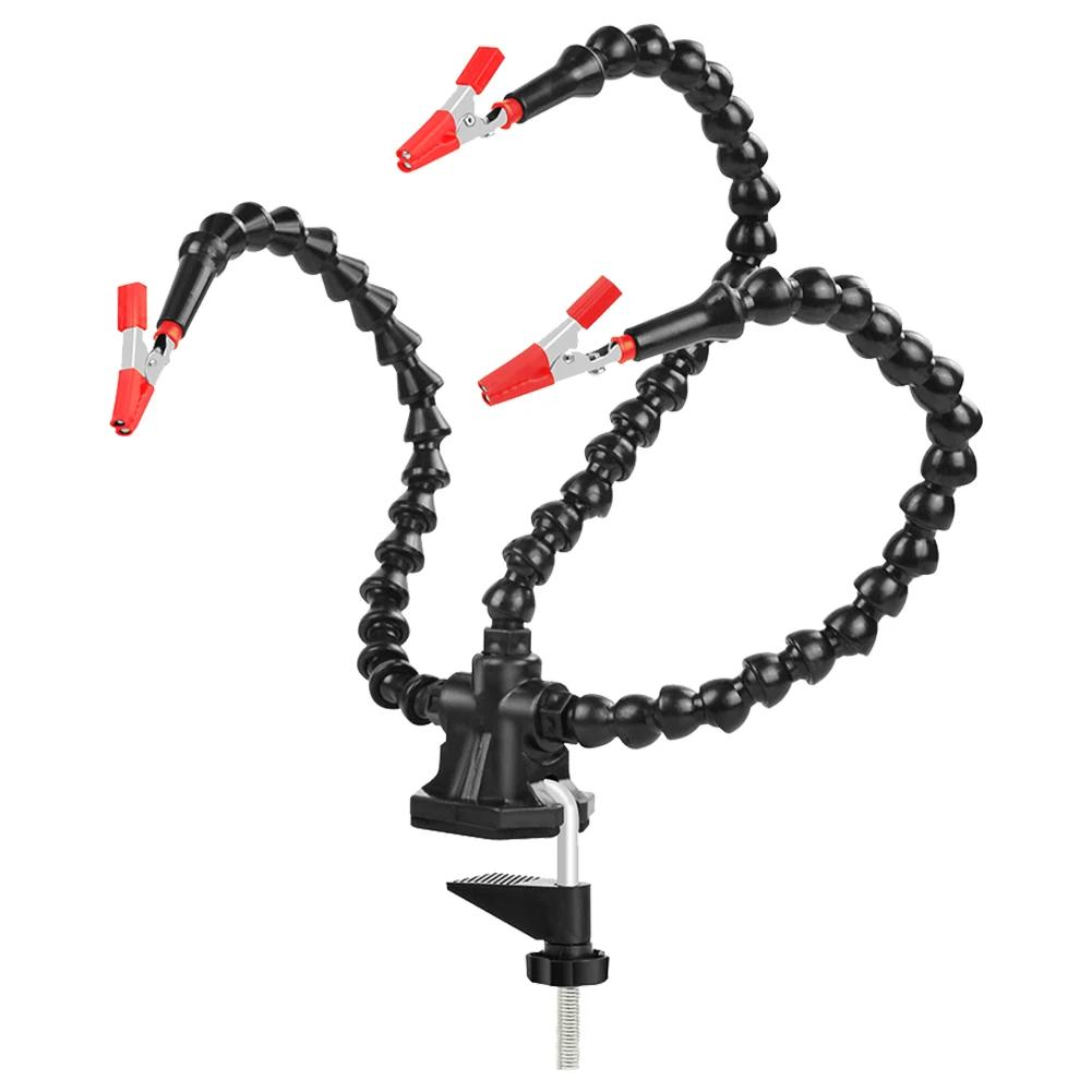 

Desk Clamp Soldering Helping Hand 3/4/5 Flexible Arms Soldering Third Hand Tool Soldering Station Holder for Welding Repair