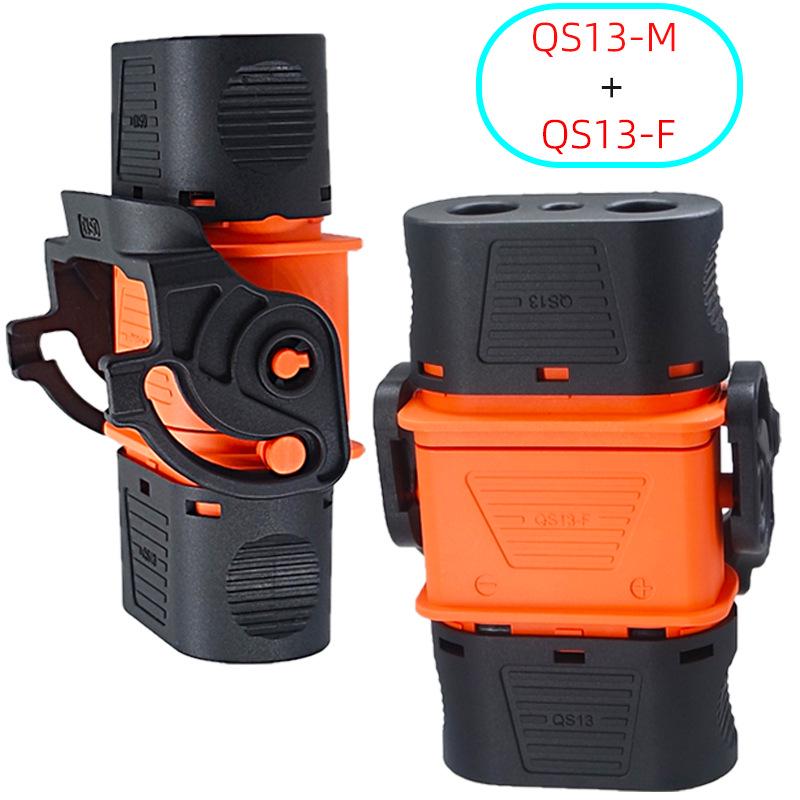 QS13 High-Current 300A Connector for Energy Storage: 2+8 Pin Male-Female Plug for Drones