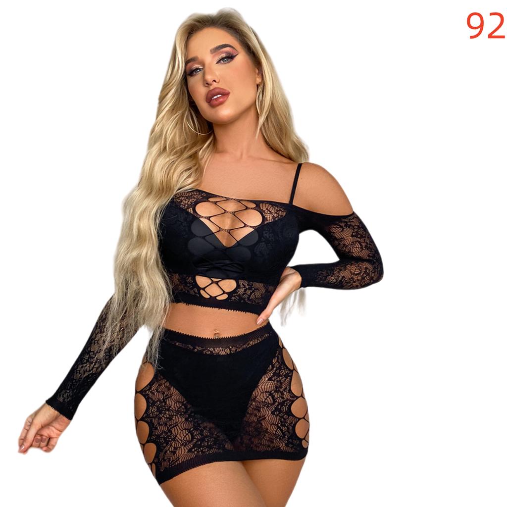 Exotic Clothes Lingerie Sexy Women Hot Erotic Transparent Underwear Big Net Bodystocking Hollow Jumpsuits Pajamas Costumes